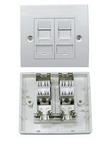 Dual CAT6A Shielded RJ45 Network Faceplate
