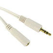15m White Audio Extension Cable 3.5mm Male to Female