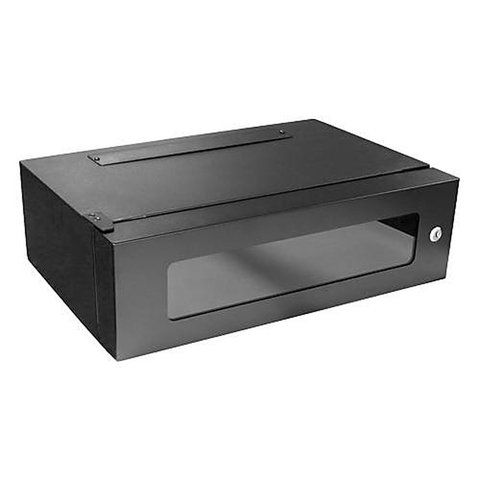 4U 19 Inch Wall Cabinet Deep Glass Door