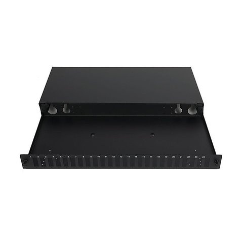 1U Unloaded Fibre Patch Panel for LC Quad Adapters