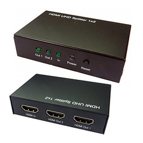 HDMI 2.0 Splitter 1 In 2 Out 4K 60Hz with UK Power Supply