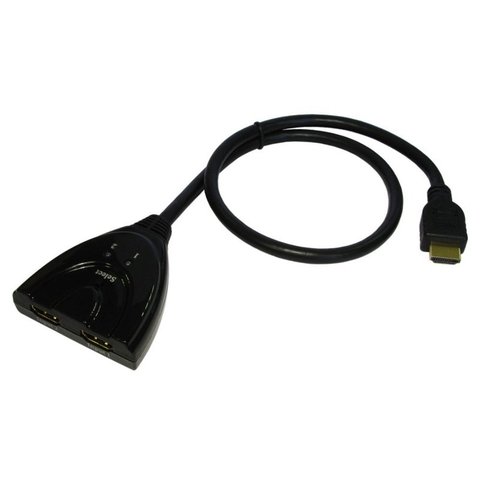HDMI Switch 2 In 1 Out 4K 60Hz with Built In Cable