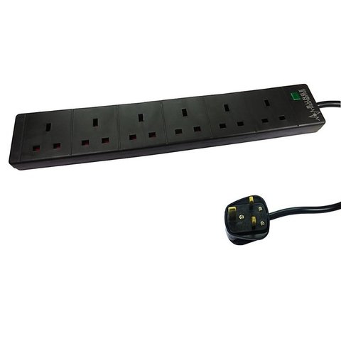 6 Way Surge Protected Extension Lead
