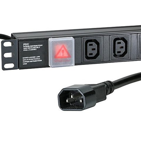 8 Way C13 Rack PDU Horizontal 1U with C14 Plug