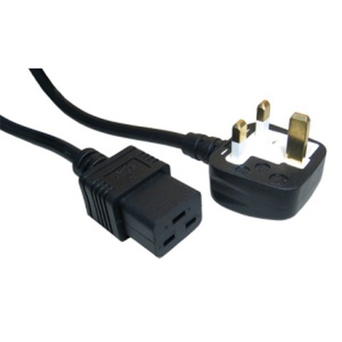 UK Plug to IEC C19 Mains Lead