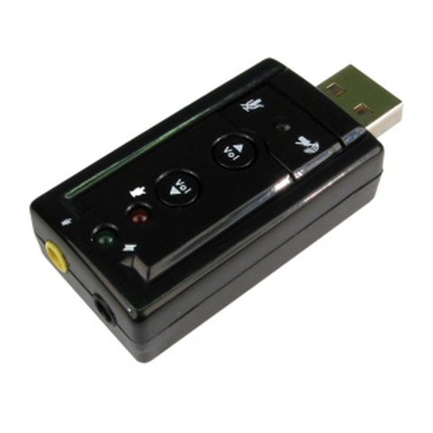 USB 7.1 Sound Card with Mic and Headphone Ports
