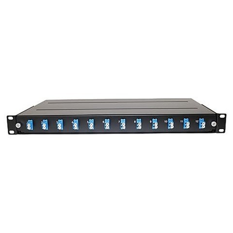 1U Loaded Fibre Patch Panel 24 Fibre LC Duplex OS2