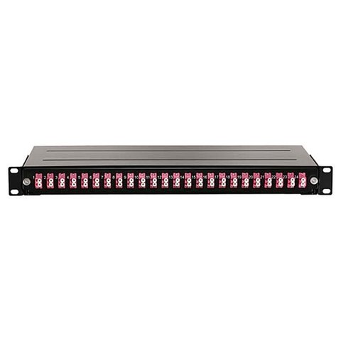 1U Loaded Fibre Patch Panel 48 Fibre LC Duplex OM4