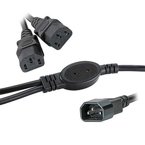 C14 to 2x C13 Power Splitter Lead