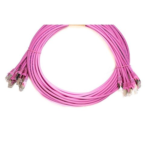 10 Pack CAT6A S/FTP 10 Gigabit Snagless LSZH Cable