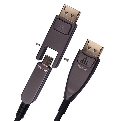 DisplayPort 8K Fibre Optic Cable Detachable Head