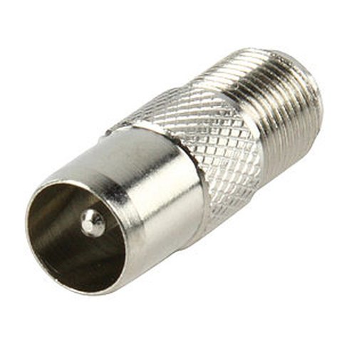 F Type Female to TV Aerial Male Adapter