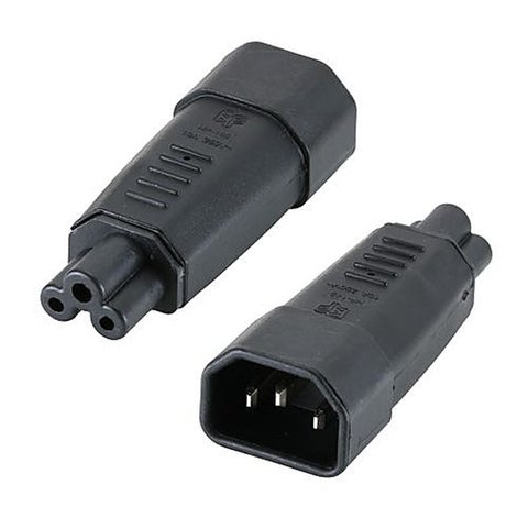 IEC C14 to C5 Cloverleaf Adapter