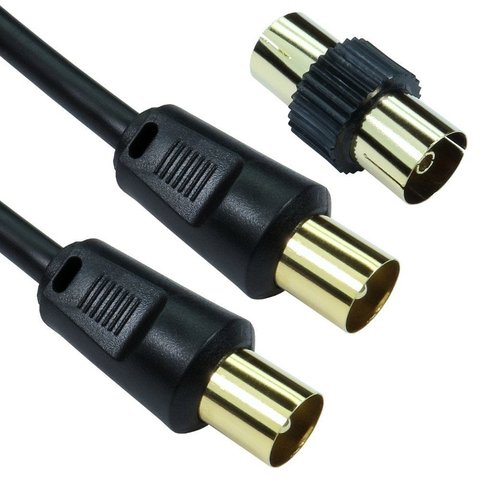 TV Aerial Cable Gold Plated Male to Male