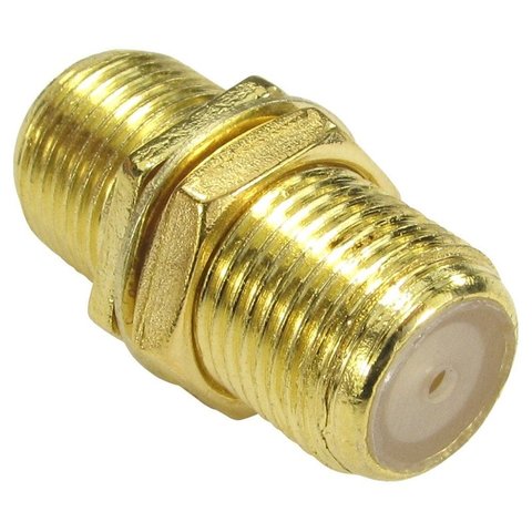 Gold Plated F-Type Coupler - Sky Virgin Media Cable Joiner