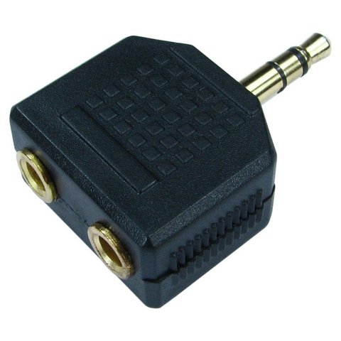 Stereo plug to twin stereo socket Adapter