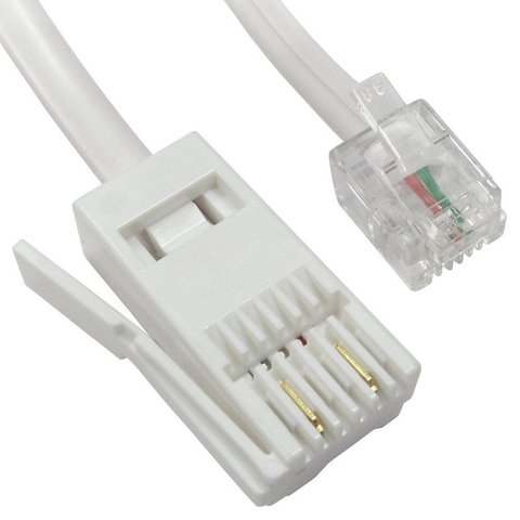 BT M RJ11-2 Wire Xover Modem Cable -Rohs
