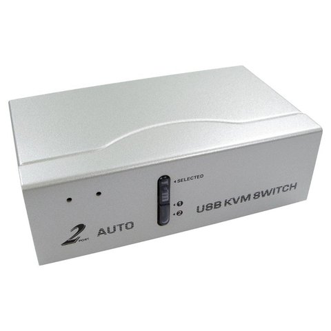2 Port USB KVM Switch HD15 VGA Plus USB