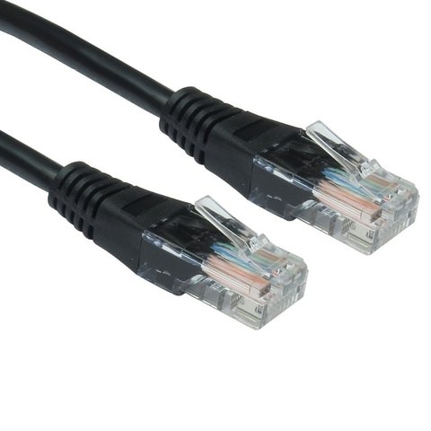 CAT5e Patch Cable BlackFull Copper 24AWG