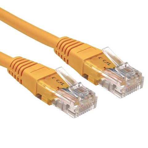 CAT5e Patch Cable YellowFull Copper 24AWG