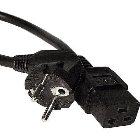 Right Angle Schuko to C19 Power Lead