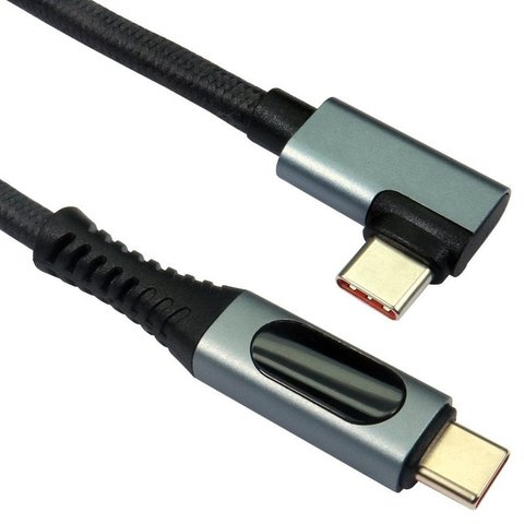 Right Angle USB4 Cable 40Gbps 240W with Power Display