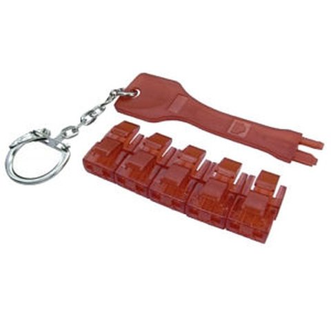 RJ45 Port Blocker Set 10 Locks with Key