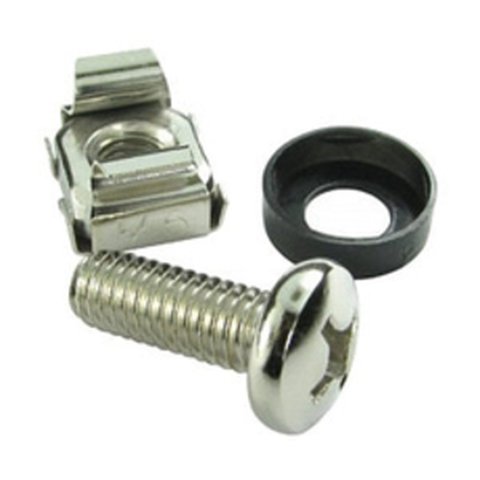 Pack of 10 M6 Cage Nuts Nickel