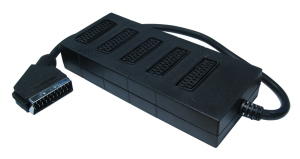 0.5m 5 Way SCART Splitter Box 0.5m