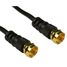 2m F-Type Cable for Satellite Sky Virgin Media Black