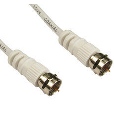 3m F-Type Cable for Satellite Sky Virgin Media White