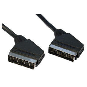 20m SCART to SCART Cable Gold 20 Meter