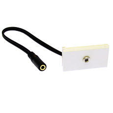 3.5mm Socket Faceplate Module with 15cm Stub Cable