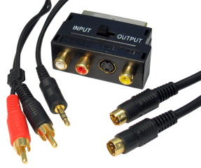 5m SCART connection kit S-VHS RCA audio and composite video.