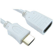 5m Male to Female HDMI Cable HDMI Extension Lead White