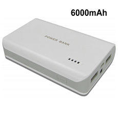 Newlink USB Power Bank 6000mAh Dual Output White