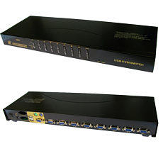 8 Port USB KVM Switch HD15 VGA Plus USB