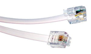 30m ADSL Modem Cable RJ11 White