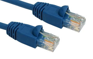 10m Snagless CAT5e Patch Cable Blue 24 AWG