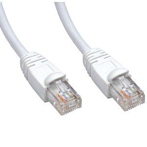 2m Snagless CAT5e Patch Cable White 24 AWG