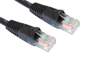 2m LSZH Snagless CAT5e Patch Cable Black 24 AWG