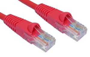 1m LSZH Snagless CAT5e Patch Cable Red 24 AWG