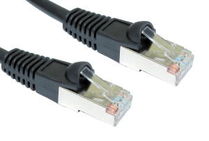 3m CAT5e Shielded Snagless Patch Cable Black 26 AWG