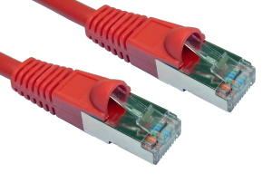 0.5m CAT5e Shielded Snagless Patch Cable Red 26 AWG
