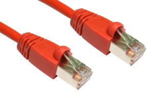 1m CAT6 Shielded Snagless Patch Cable Red 26 AWG