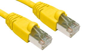 10m CAT6 Shielded Snagless Patch Cable Yellow 26 AWG