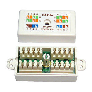 CAT5e Punchdown Krone Coupler White