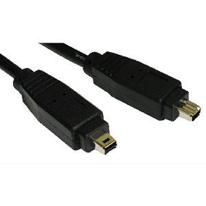 1m 4-Pin M 4-Pin M Firewire 400 Black Cable