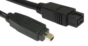 IEEE1394B 9 Pin-4-Pin Cable 3m Black