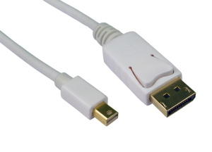 Mini Displayport Displayport cable 3m White Gold Plated